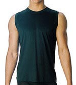 Mansilk Silk Knit with Spandex Sleeveless Muscle Shirt